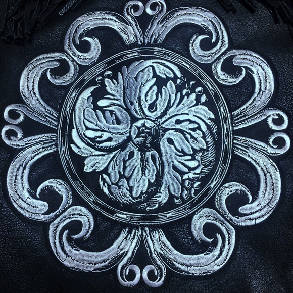 Zara biker patched fringed jacket 2018 - Picture 3 of 8